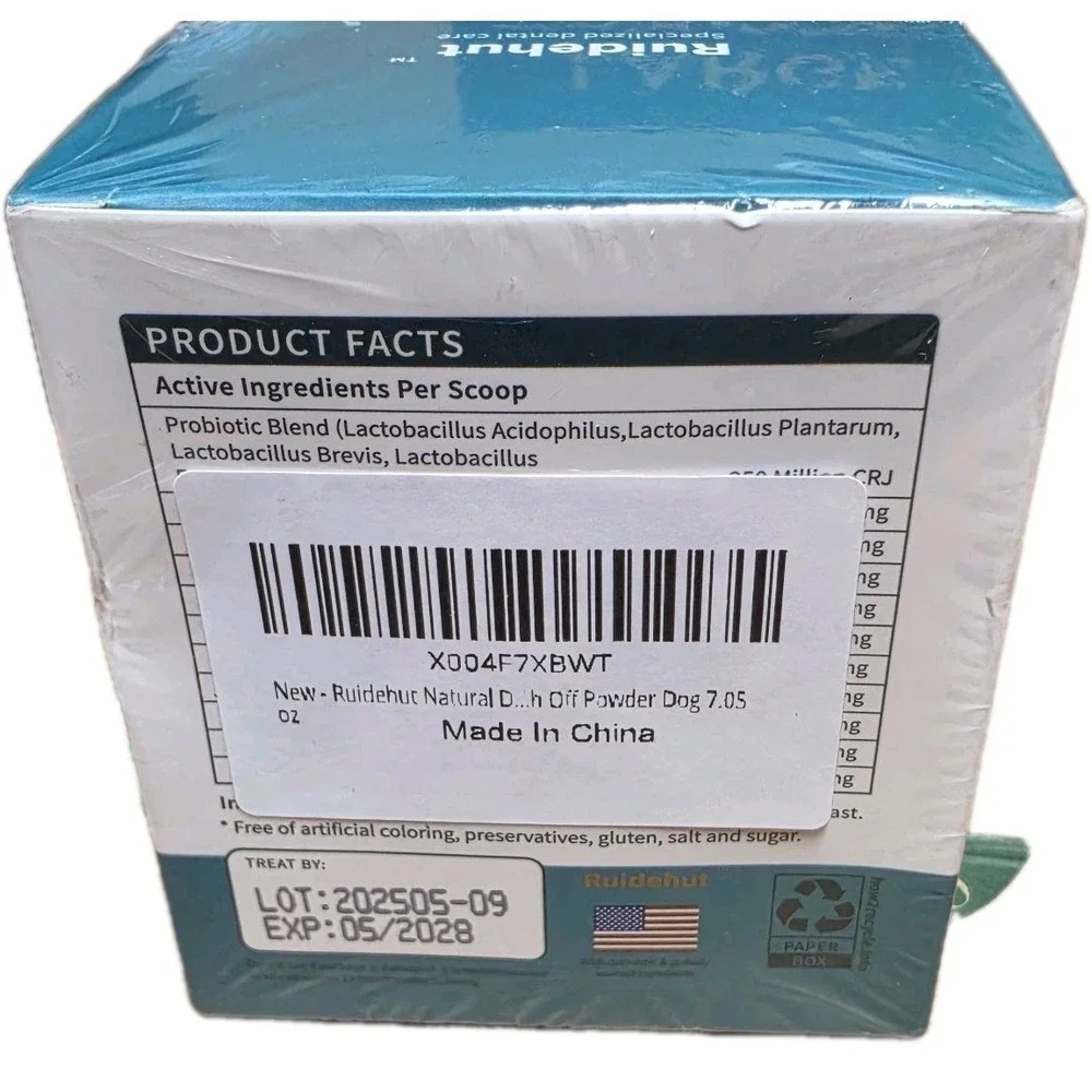 Ruidehut Natural Dental Powder Cats & Dogs, 7.05 oz 200 gram NEW Exp 05/2028